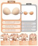 2 Pack Strapless Invisible Sticky Bras with Covers