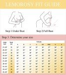 Lemorosy Women's Multiway Push-Up Strapless Bra 34C