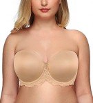 Exclare Women's Plus Size Multiway Strapless Bra