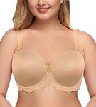 Exclare Women's Plus Size Multiway Strapless Bra