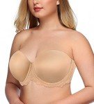 Exclare Women's Plus Size Multiway Strapless Bra