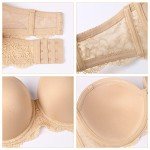 Exclare Women's Plus Size Multiway Strapless Bra