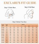 Exclare Women's Plus Size Multiway Strapless Bra