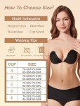 Beaulyn 2-Pack Sticky Push-Up Backless Bra
