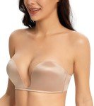 Lemorosy Women's Strapless Underwire Push-Up Bra