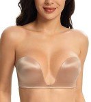Lemorosy Women's Strapless Underwire Push-Up Bra