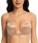 Lemorosy Women's Strapless Underwire Push-Up Bra