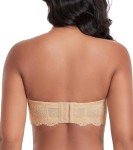 DotVol Women's Plus Size Strapless Underwire Bra
