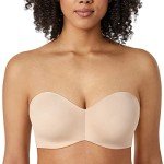 Delimira Women's Plus Size Strapless Minimizer Bra