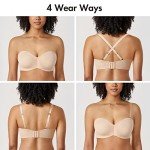 Delimira Women's Plus Size Strapless Minimizer Bra