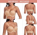 DotVol Women's Plus Size Strapless Underwire Bra