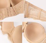 DotVol Women's Plus Size Strapless Underwire Bra