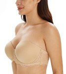Lemorosy Plus Size Lace Strapless Multiway Bra