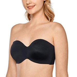 Delimira Women's Plus Size Strapless Underwire Bra
