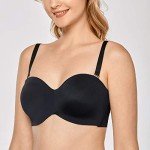 Delimira Women's Plus Size Strapless Underwire Bra
