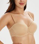 Lemorosy Plus Size Lace Strapless Multiway Bra