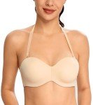 Plus Size Seamless Strapless Bandeau Bra in Beige