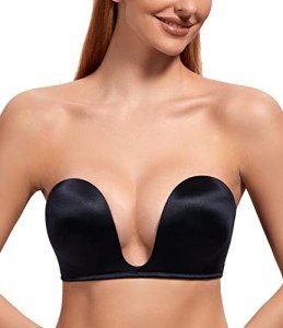 Exclare Women's Convertible Deep V Push Up Bra