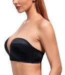 Exclare Women's Convertible Deep V Push Up Bra