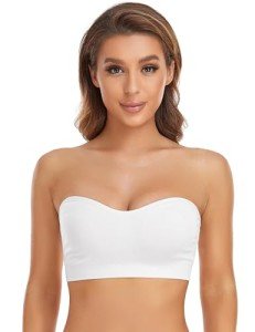 Lusait Women's Non-Slip Strapless Silicone Bandeau Bra