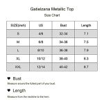 Metallic Strapless Crop Top for Festivals and Dancing