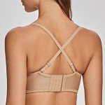 Meleneça Women's Plus Size Strapless Underwire Bra