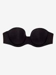 Lightly Lined Black Strapless Bra for Women