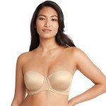 Bali Ultimate Stay-in-Place Strapless Bra, Taupe