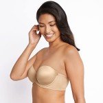 Bali Ultimate Stay-in-Place Strapless Bra, Taupe