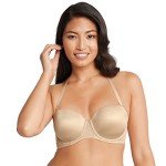 Bali Ultimate Stay-in-Place Strapless Bra, Taupe