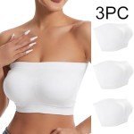 3 Pack Seamless Bandeau Bra Set for Women