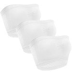 3-Pack Strapless Seamless Bandeau Bras for Women