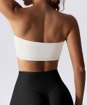 FIGKICKSEN Women's Wireless Seamless Bandeau Sports Bra