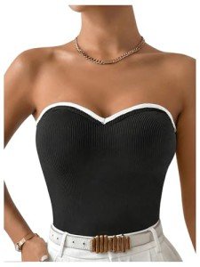 Milumia Colorblock Strapless Tube Top for Women