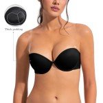Plus Size Strapless Bra with Clear Straps