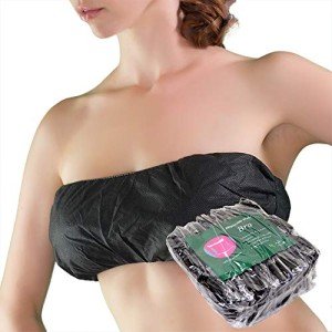Black Disposable Bandeau Bra - 50 Ct. Pack
