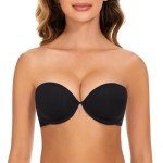 Plus Size Strapless Bra with Clear Straps