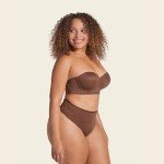 Leonisa Brown Strapless Underwire Longline Bra