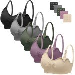 Habibee Women's Seamless Nursing Sleep Bra Pack