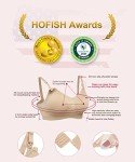 HOFISH Wirefree Nursing Bra for Maternity - Black, Beige, Pink