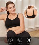 HOFISH Wirefree Nursing Bra for Maternity - Black, Beige, Pink