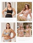 HOFISH Wirefree Nursing Bra for Maternity - Black, Beige, Pink