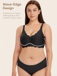 Seamless Wireless Nursing Bra with Extender - Black