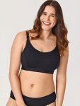 Gratlin Plus Size Cotton Nursing Sports Bra - Black