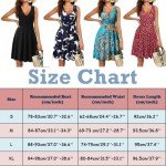 INIBUD Womens Summer Dress Wrap V-Neck Sleeveless Sundress Casual A Line Flare Tank Midi Dress with Pockets (Blue02,M)