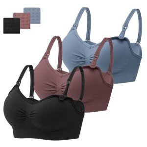 Habibee Women's Seamless Nursing Bra 3-Pack
