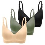 Angelhood Seamless Nursing Bras 3 Pack for Moms