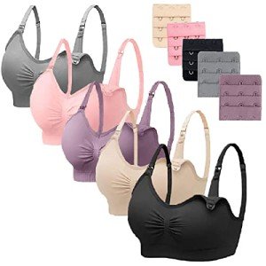 5-Pack Wireless Nursing Bra for Full Figures