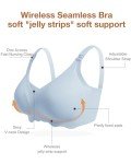 Wireless Comfort Nursing Bra for Women – Light Blue