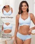 Wireless Comfort Nursing Bra for Women – Light Blue